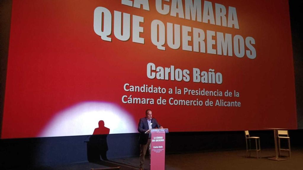 Carlos Baño, durante su presentación.