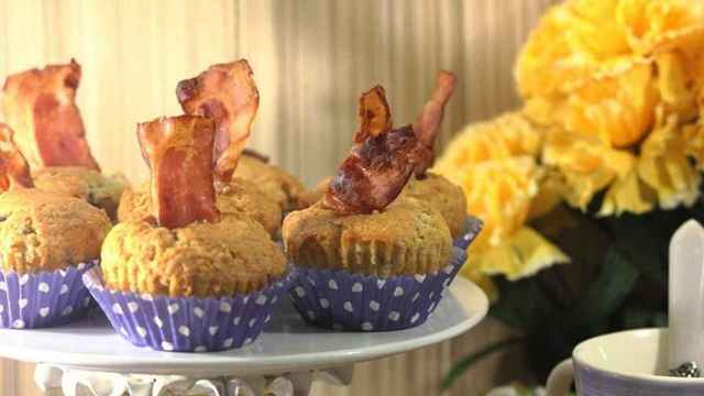 Muffins de bacon y Nocilla, una receta dulce con panceta que lo peta