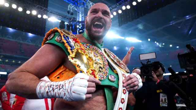 El boxeador Tyson Fury, después de su victoria ante Dillian Whyte por el título del peso pesado de la WBC