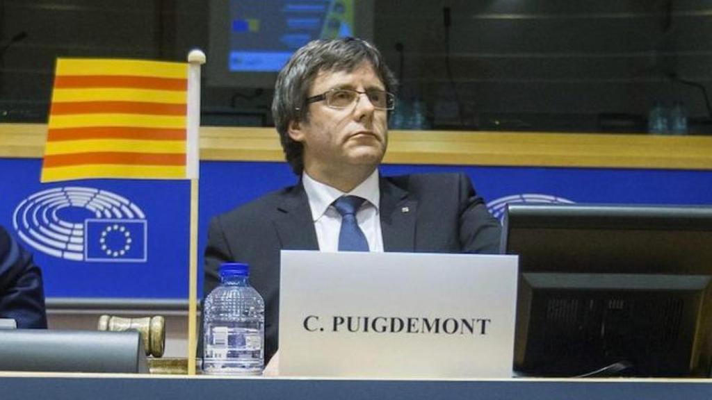 El ex presidente de Cataluña Carles Puigdemont, en una comisión del Parlamento Europeo.