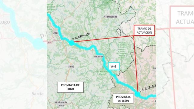 El Gobierno licita por más de 9 millones la rehabilitación de la calzada izquierda de 73 kilómetros de la A-6.