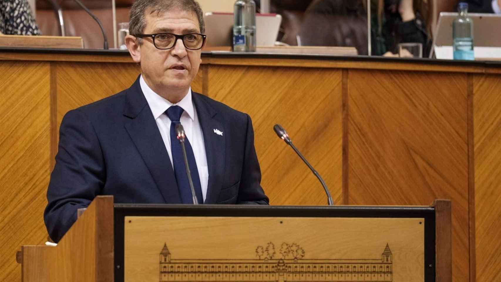 Intervención en el Parlamento del parlamentario de Vox por Málaga Eugenio Moltó.