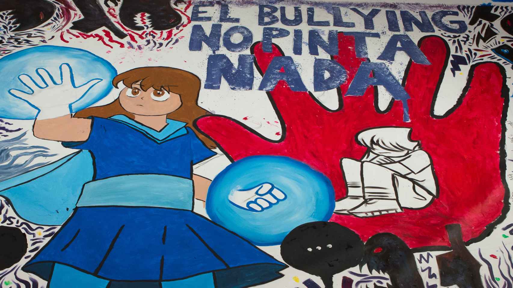 Mural 'El Bullying No Pinta Nada'.