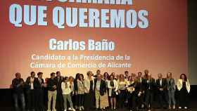 Foto de familia de la candidatura de Carlos Baños.