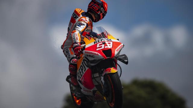 Marc Márquez, durante el Mundial de MotoGP sobre su Honda RC213V