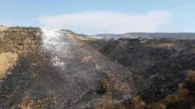 El incendio de la planta de residuos de Chiloeches (Guadalajara) provocó graves daños medioambientales en la zona.