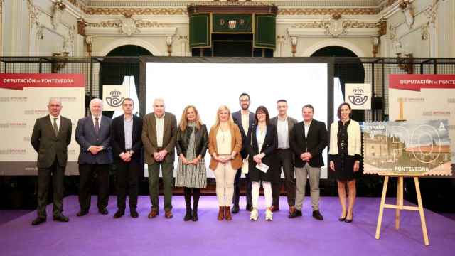 Presentación del sello de Correos de la provincia de Pontevedra.