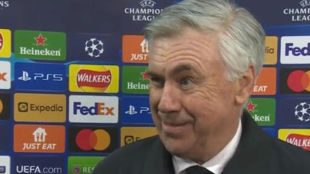 Carlo Ancelotti, en la entrevista postpartido de BeIN Sports.