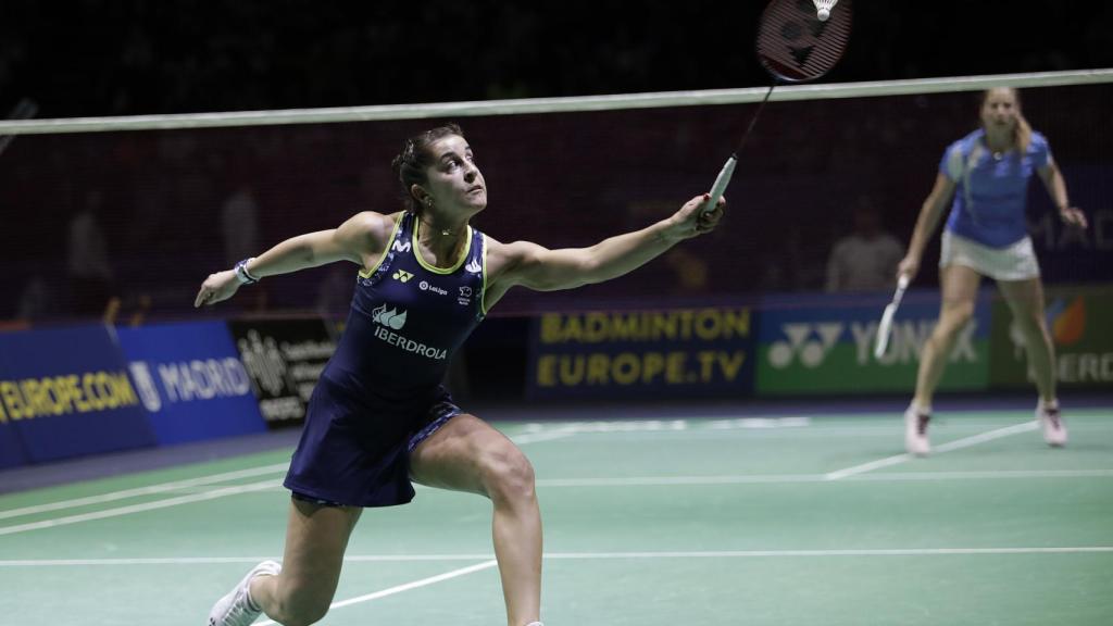 Carolina Marín durante el Europeo de Madrid de bádminton 2022