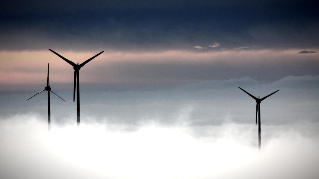 Molinos de energía eólica.