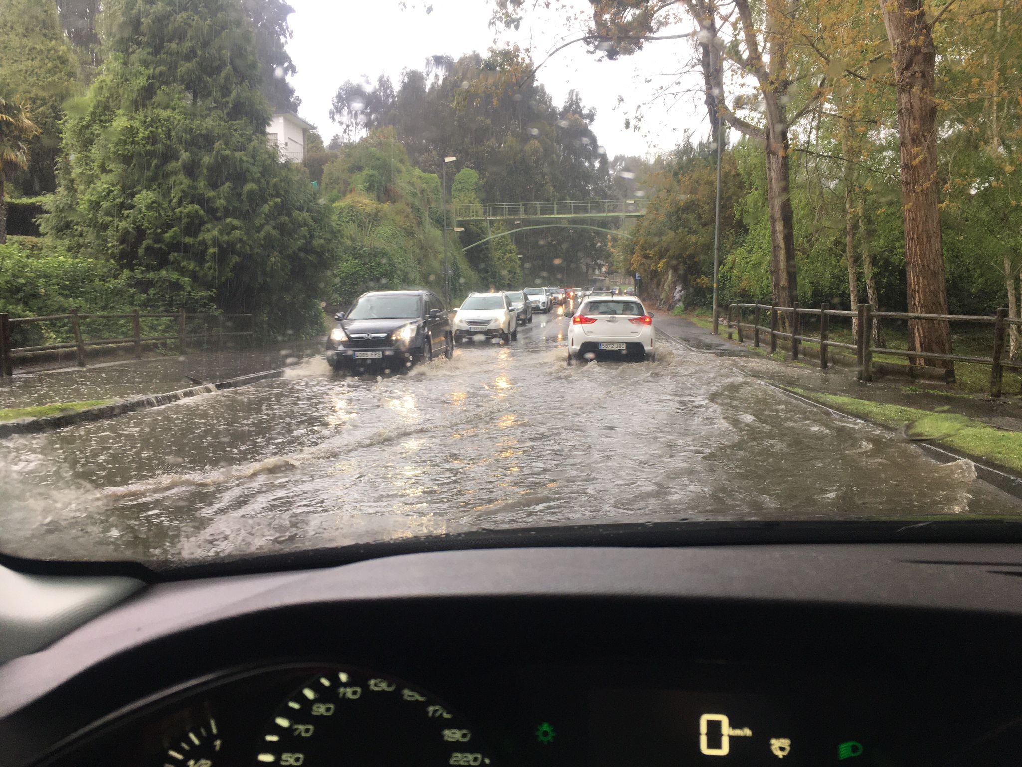 Lluvia esta mañana en Bastiagueiro. Foto: CEDIDA