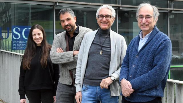 Vanesa Porto, David Buceta, Arturo López y Fernando Domínguez en la USC.