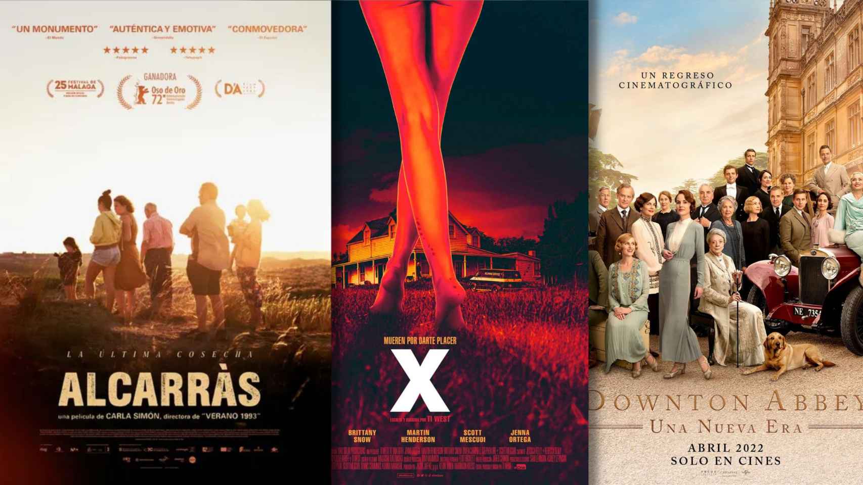 Todos los estrenos en cines del 29 de abril: De 'Alcarràs' a 'X' y 'Downton Abbey'