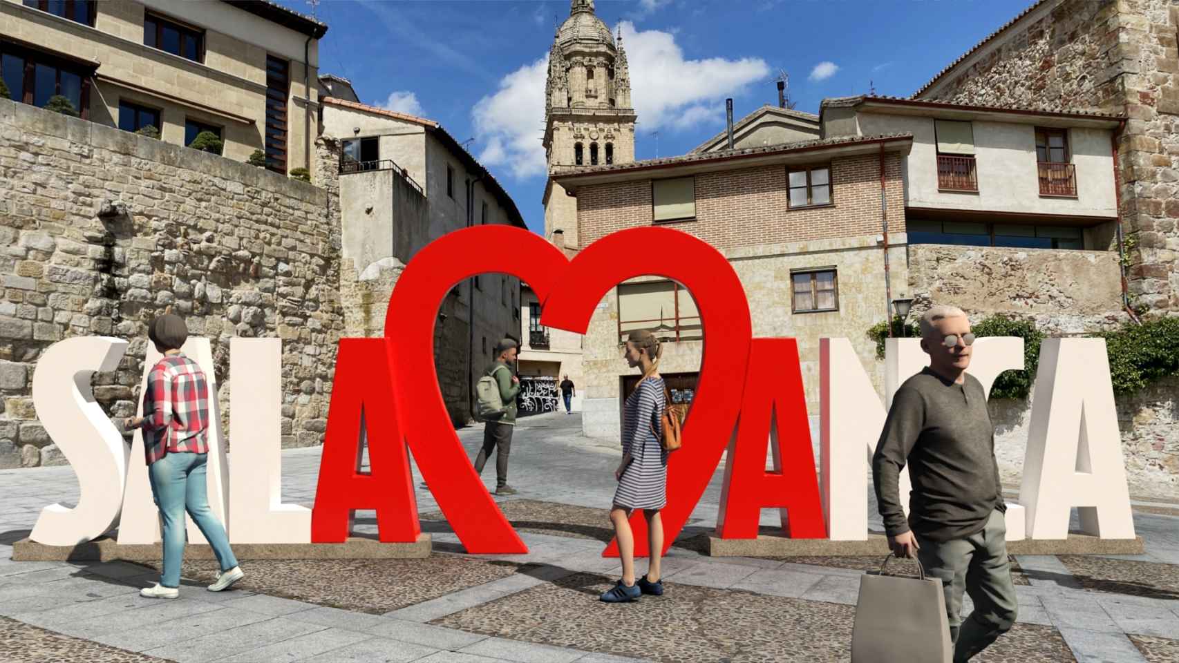 Nuevas letras turismo de Salamanca en la calle Tentenecio