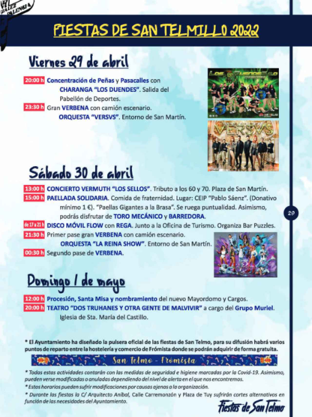 Programa de las Fiestas de San Telmillo 2022.