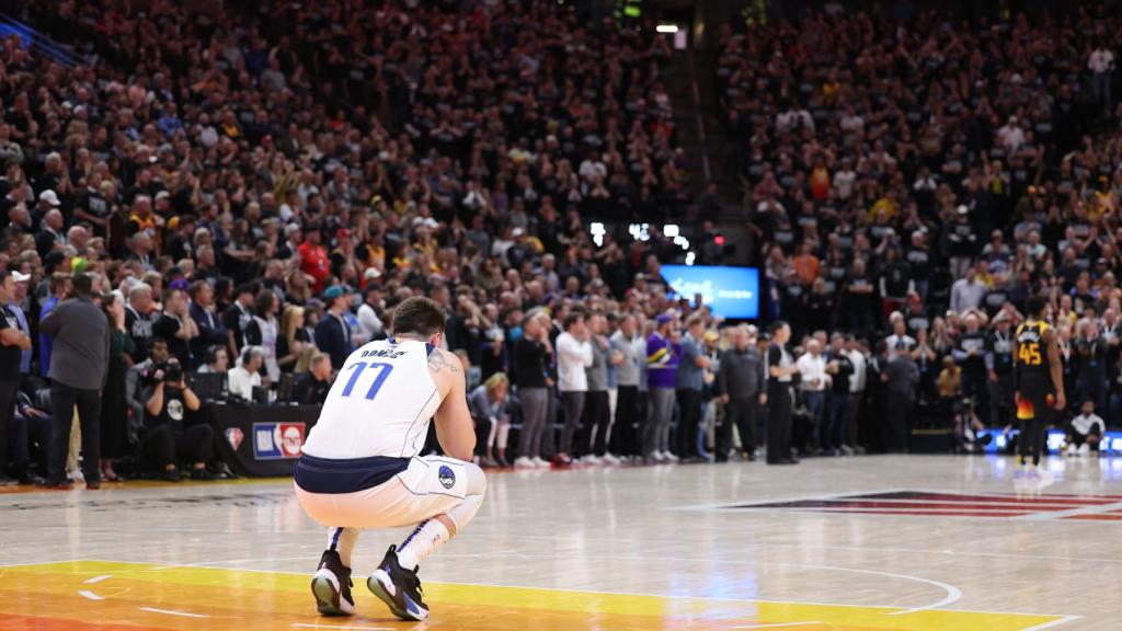 Luka Doncic durante la eliminatoria de playoffs contra los Utah Jazz