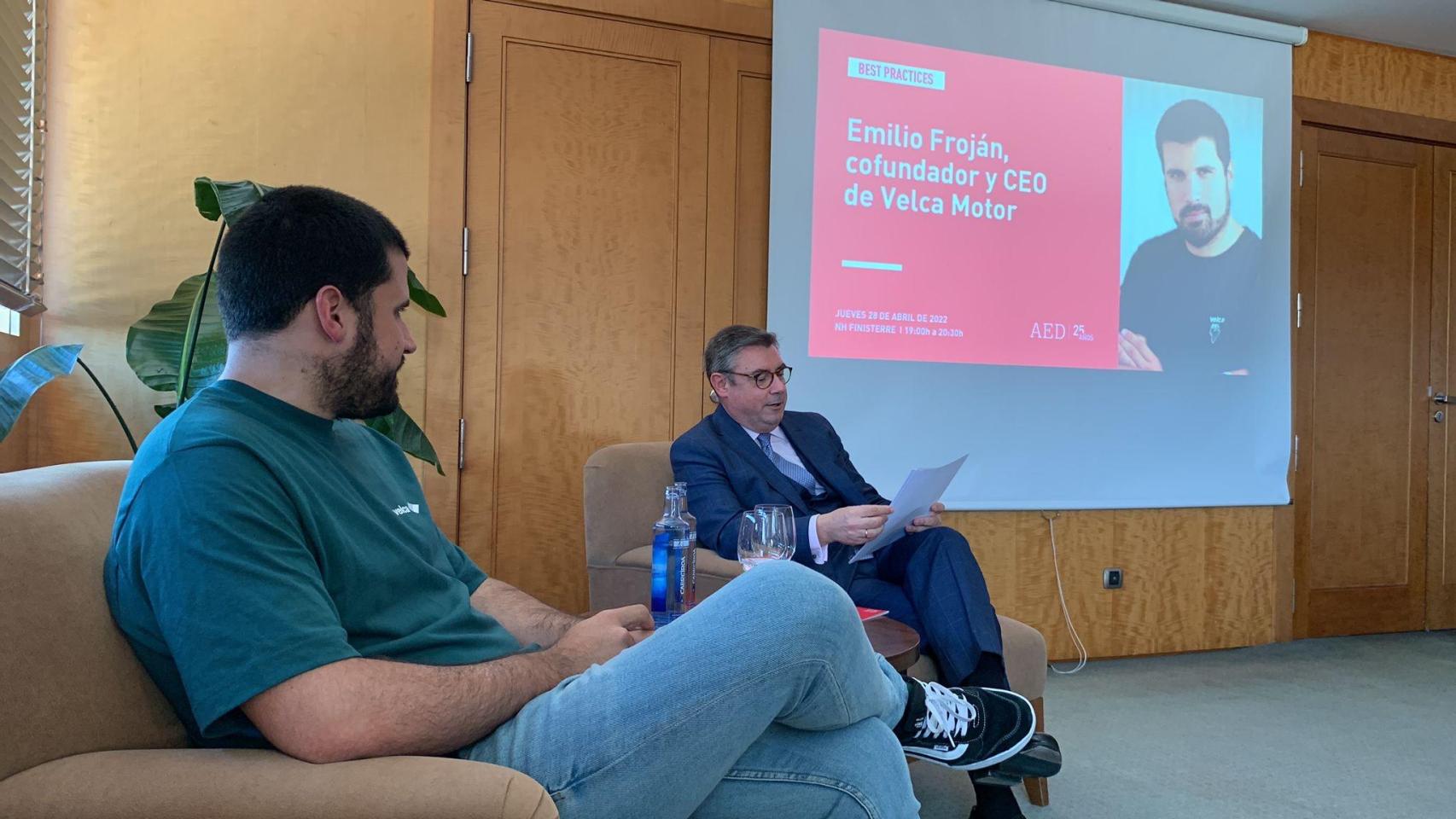 Emilio Froján durante el encuentro organizado por la Asociación Española de Directivos (AED) en A Coruña.