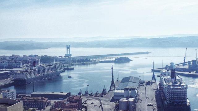 Los dos cruceros este sábado en A Coruña.