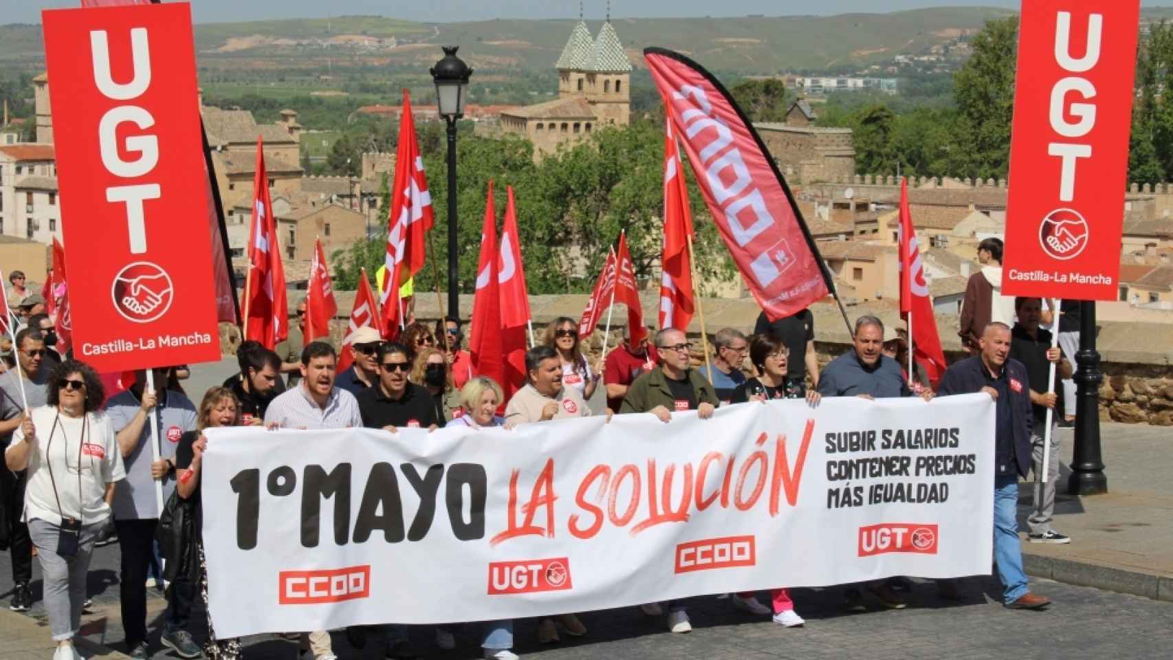 La manifestación de Toledo subiendo hacia Zocodover.