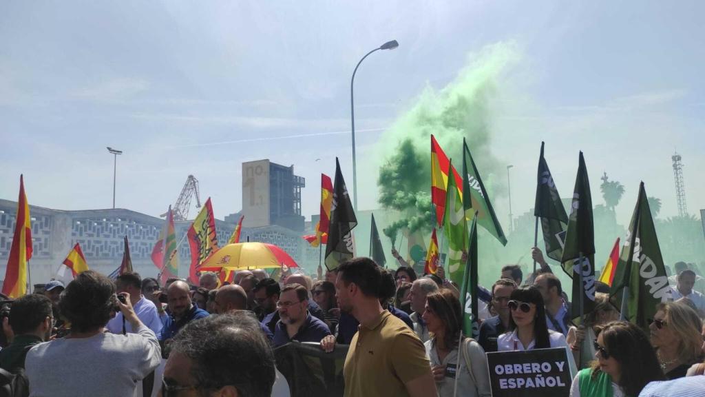 Marcha de Vox por el Día del Trabajador en Cádiz.