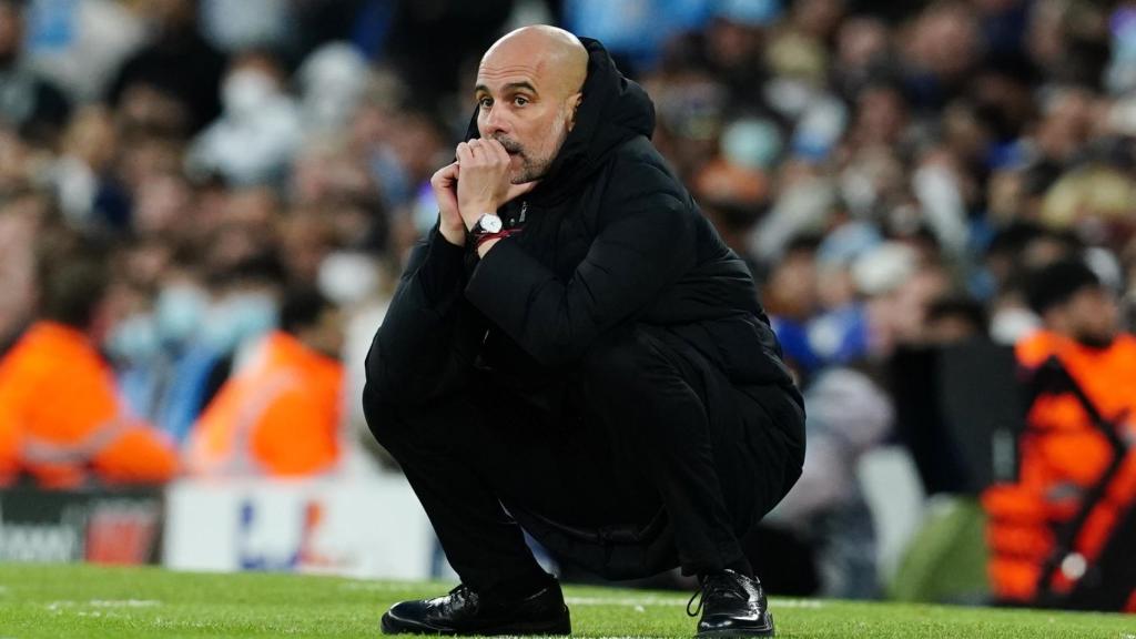 Pep Guardiola, en el Manchester City - Real Madrid de la Champions League