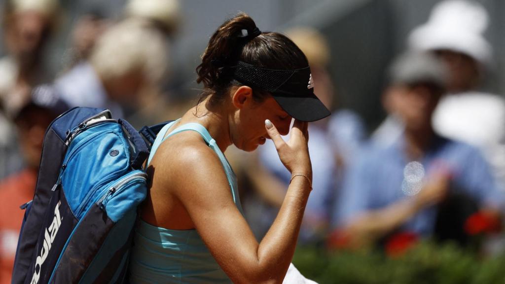 Garbiñe Muguruza, tras perder en segunda ronda en el Mutua Madrid Open 2022