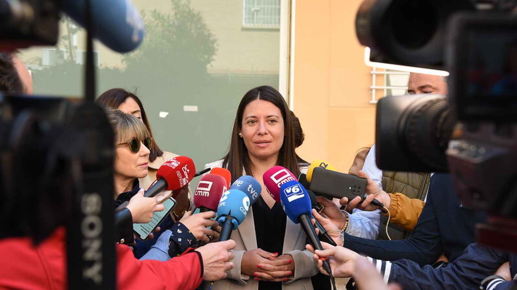 Intervención de Bárbara García Torijano ante los medios de comunicación.