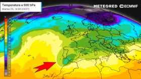 Embolsamiento de aire frío sobre la Península Ibérica a comienzos de mayo. Meteored.