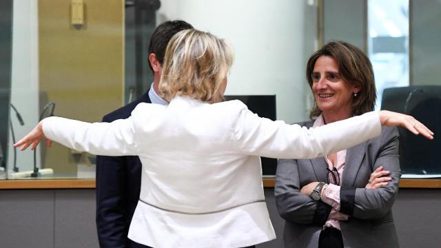 La vicepresidenta tercera, Teresa Ribera, durante la reunión de ministros de Energía de la UE celebrada este lunes en Bruselas