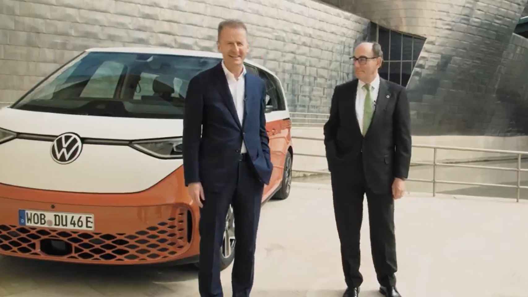 El CEO del Grupo Volkswagen, Herbert Diess, y el presidente y consejero delegado de Iberdrola, Ignacio Galán.