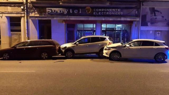 Accidente en la Rolda da Muralla de Lugo.