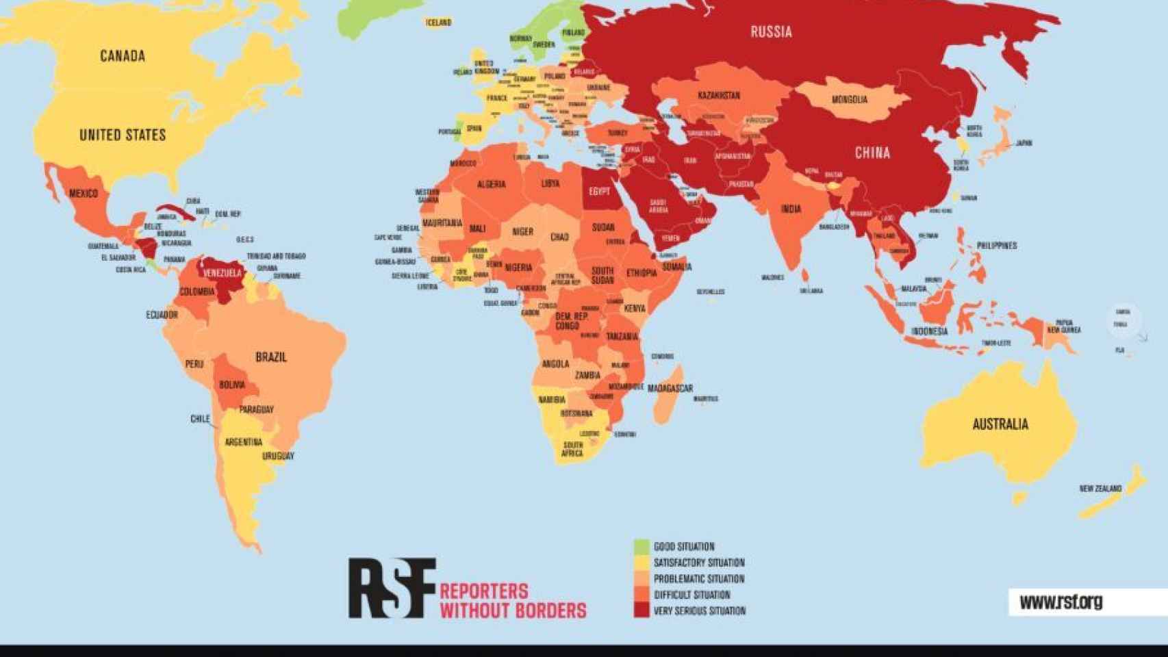 Ranking de libertad de prensa de RSF
