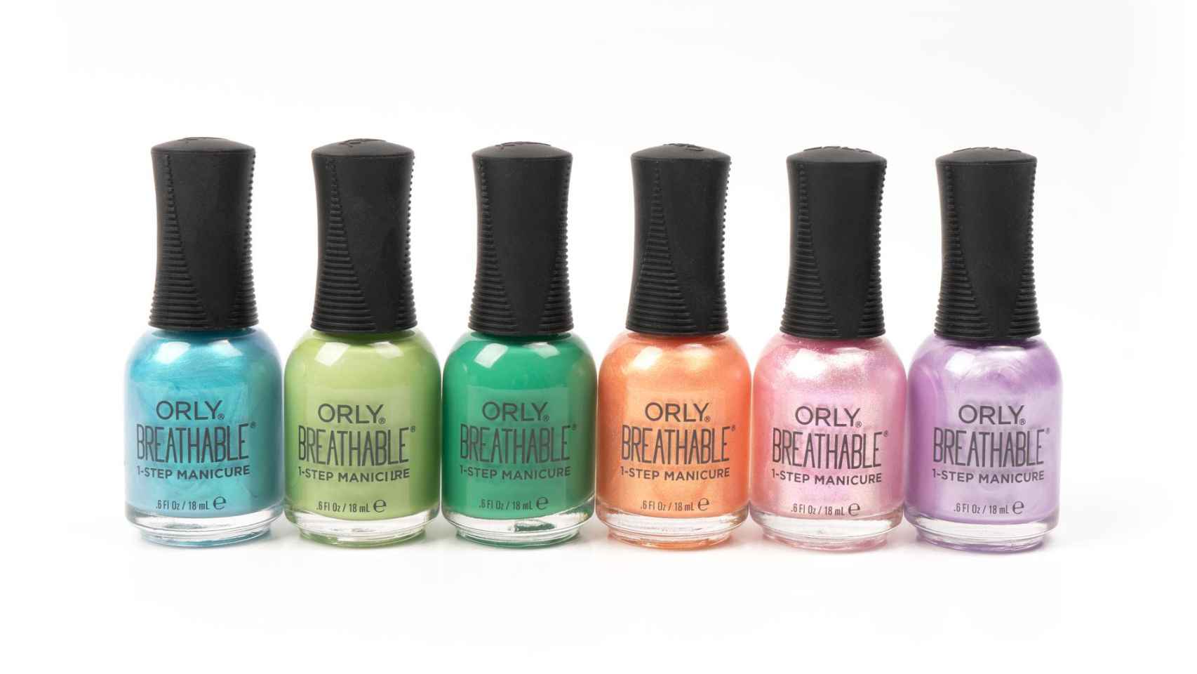 Los seis colores de la nueva colección de Orly.