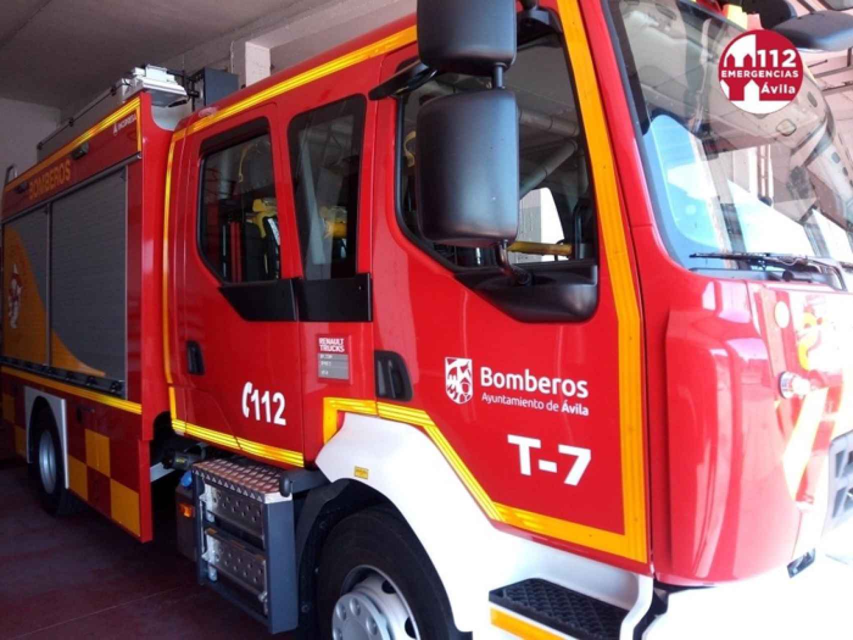 Imagen de archivo de un camión de bomberos de Ávila.