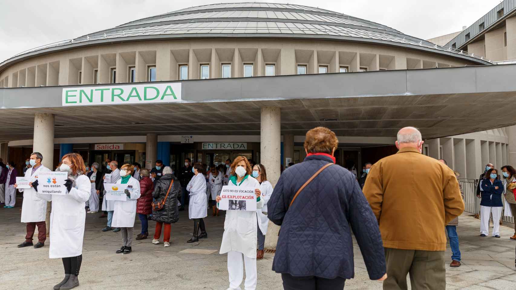 Imagen de archivo de una manifestación en las puertas del Hospital General de Segovia