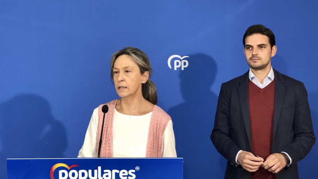 Ana Guarinos, este martes en Talavera de la Reina (Toledo) durante una rueda de prensa.