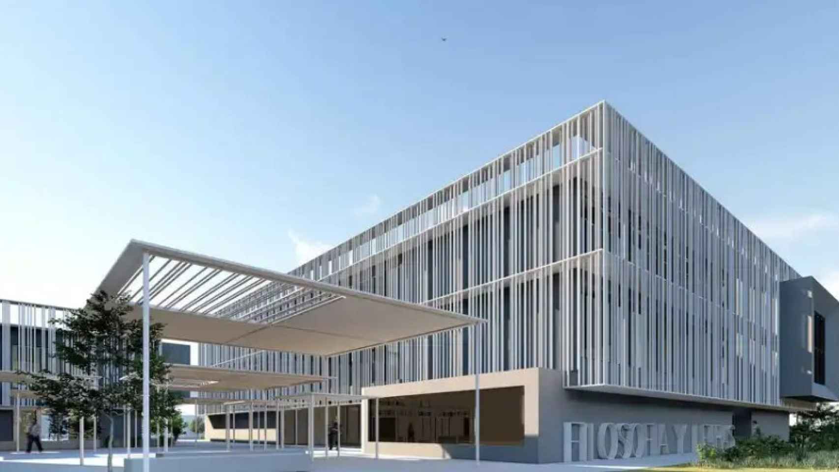 Diseño previsto en la ampliación de la Facultad de Filosofía y Letras de la Universidad de Málaga.