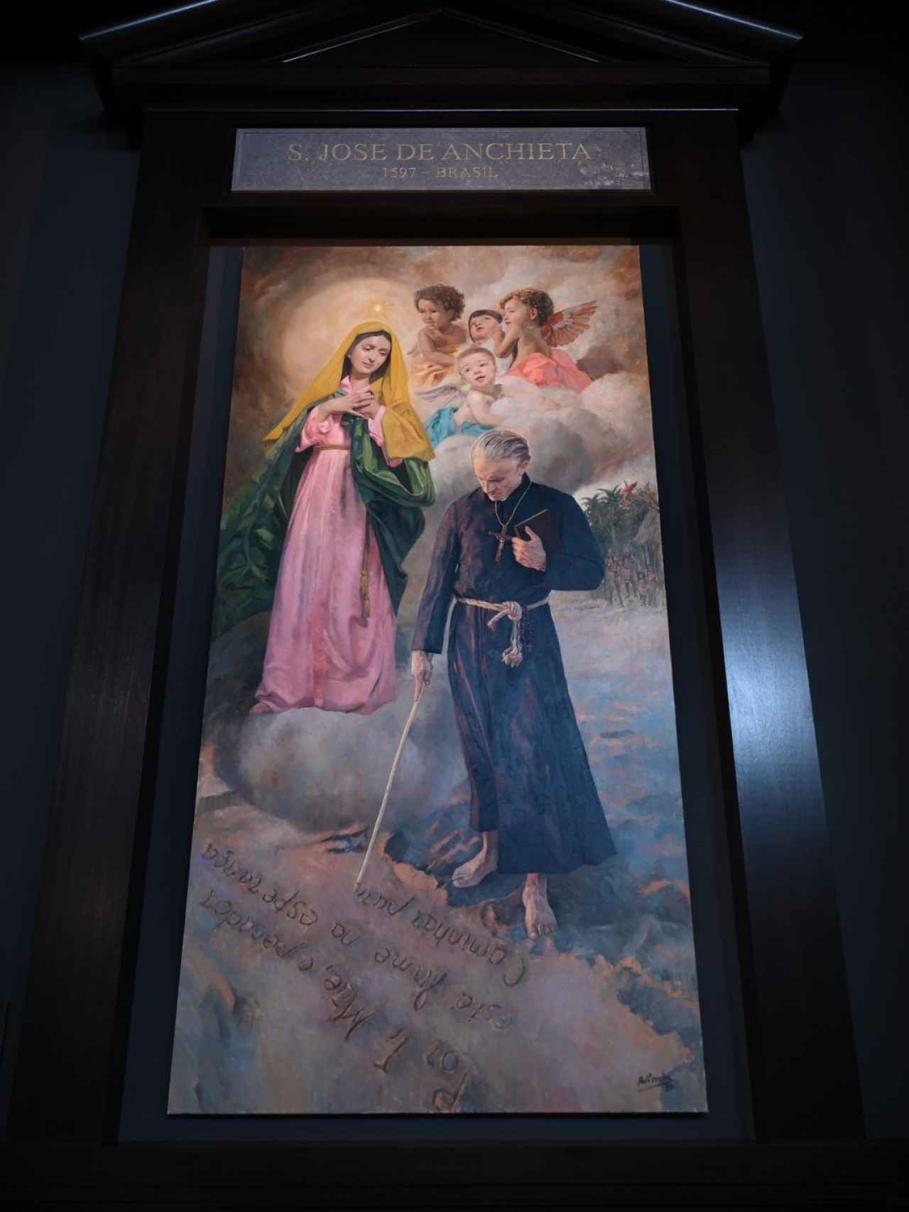 Pintura de la capilla de los Jesuitas de Miami.