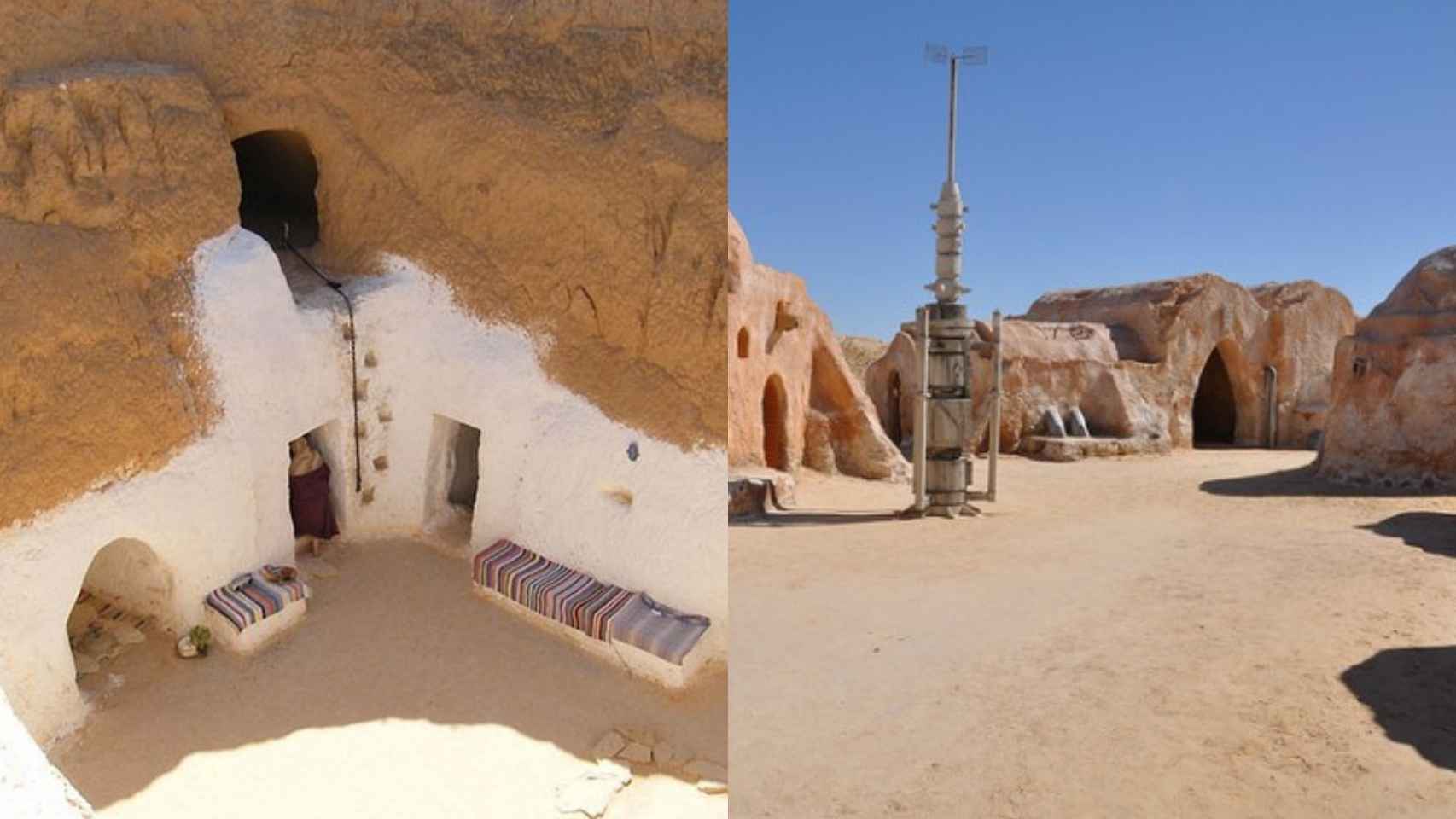 Las Casas trogloditas y el hogar de Luke y Leia en 'Star Wars'.