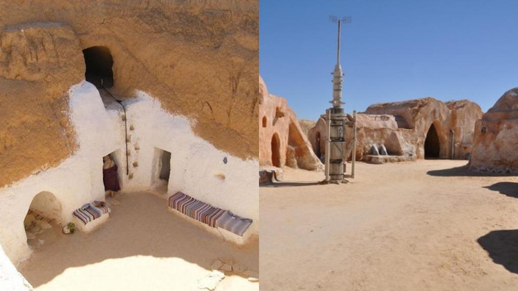 Las Casas trogloditas y el hogar de Luke y Leia en 'Star Wars'.