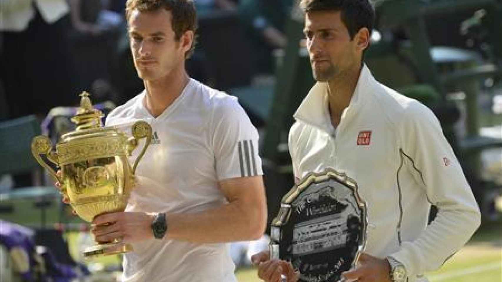 Andy Murray y Novak Djokovic, en Wimbledon 2013