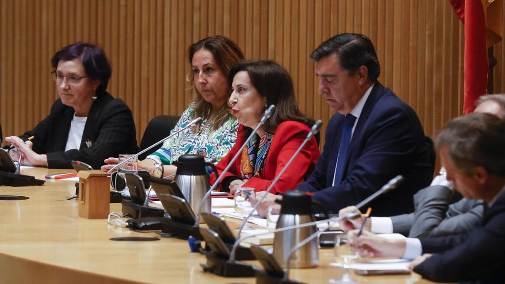 Margarita Robles, este miércoles durante su comparecencia en la Comisión de Defensa del Congreso.