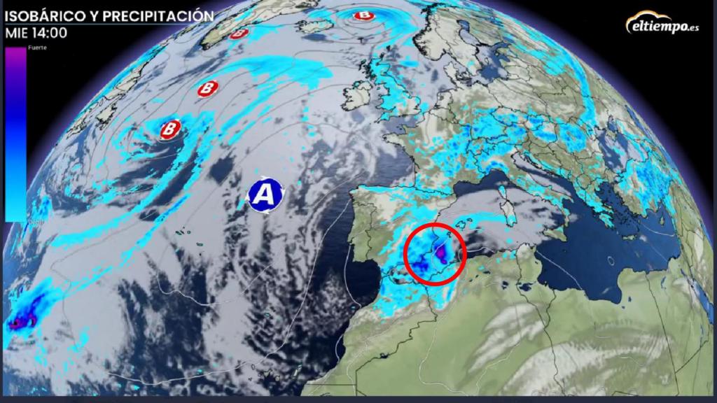 La inestabilidad en la zona de Levante. Eltiempo.es.