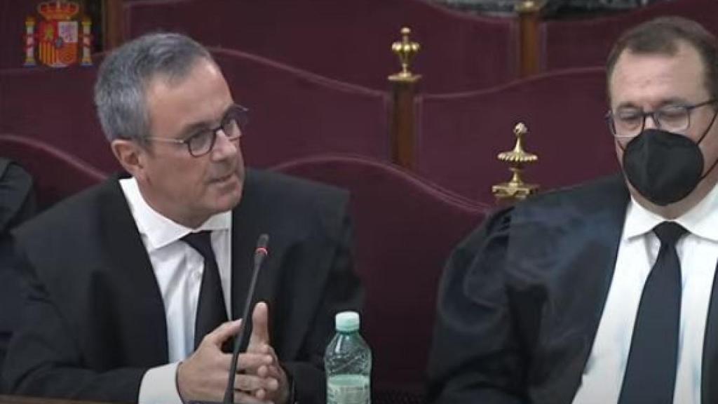El abogado de Griñán, el exfiscal José María Calero, durante su intervención en el Tribunal Supremo./