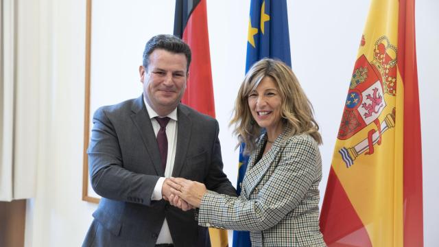 Hubertus Heil y Yolanda Díaz, responsables de Trabajo de Alemania y España, hace una semana.