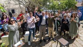 El encuentro de Rueda con NNGG en el Babylon Garden, en Santiago.