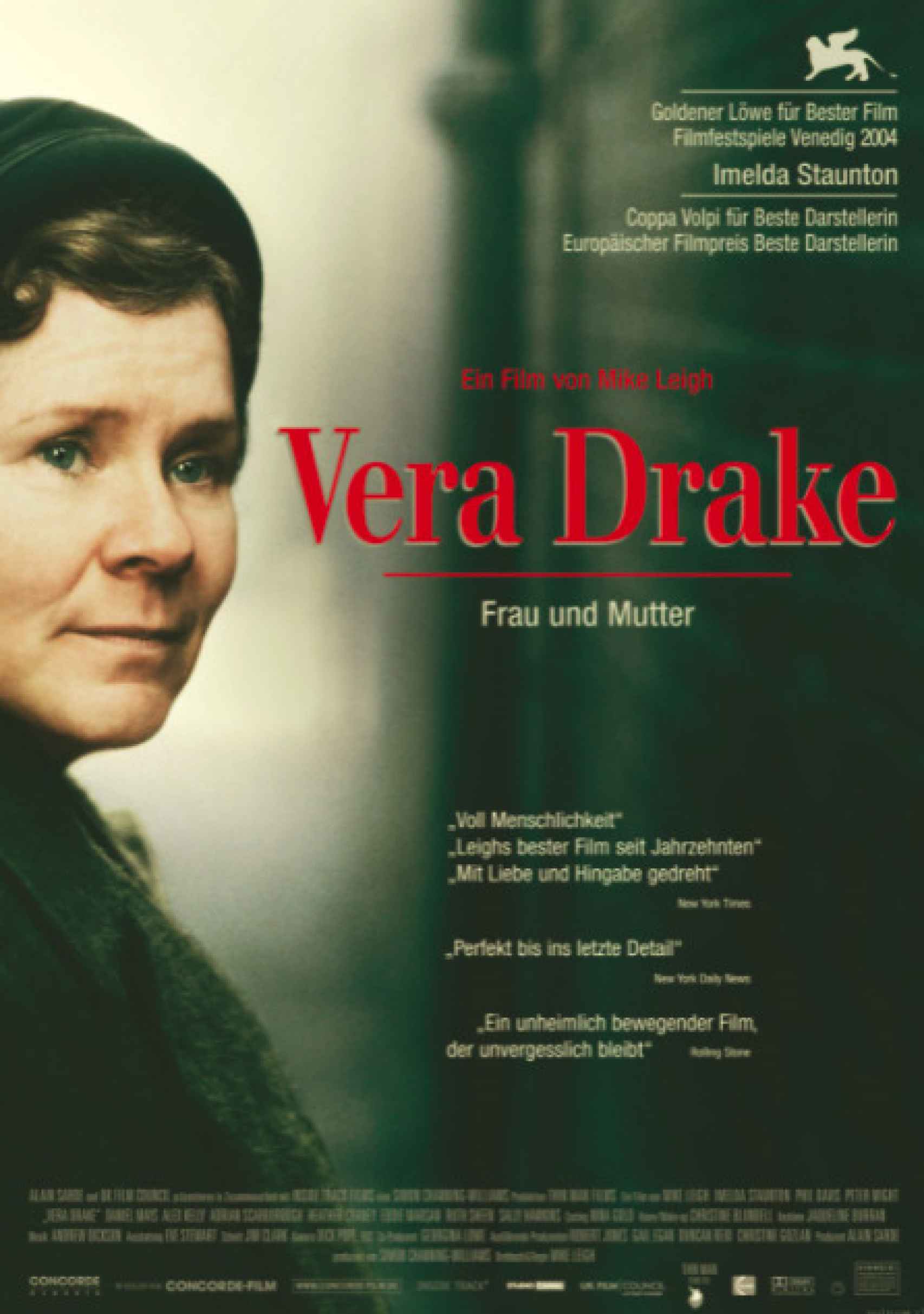 Cartel de 'El secreto de Vera Drake', la película ODS de la semana
