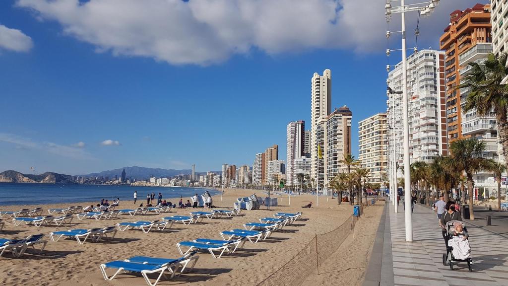 Las playas de Benidorm, capital turística de la Comunidad Valenciana.