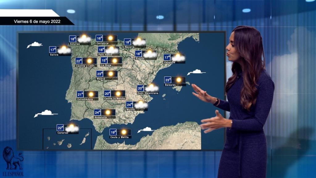 El tiempo para el viernes 6 de mayo.