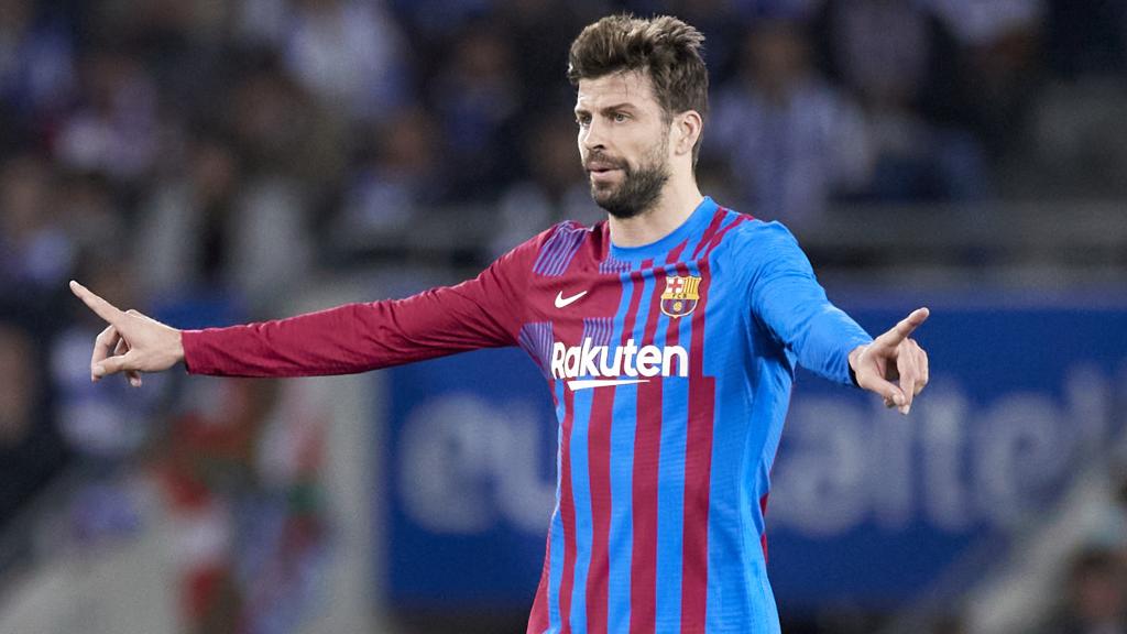 Gerard Piqué, en un partido del Barcelona de la temporada 2021/2022